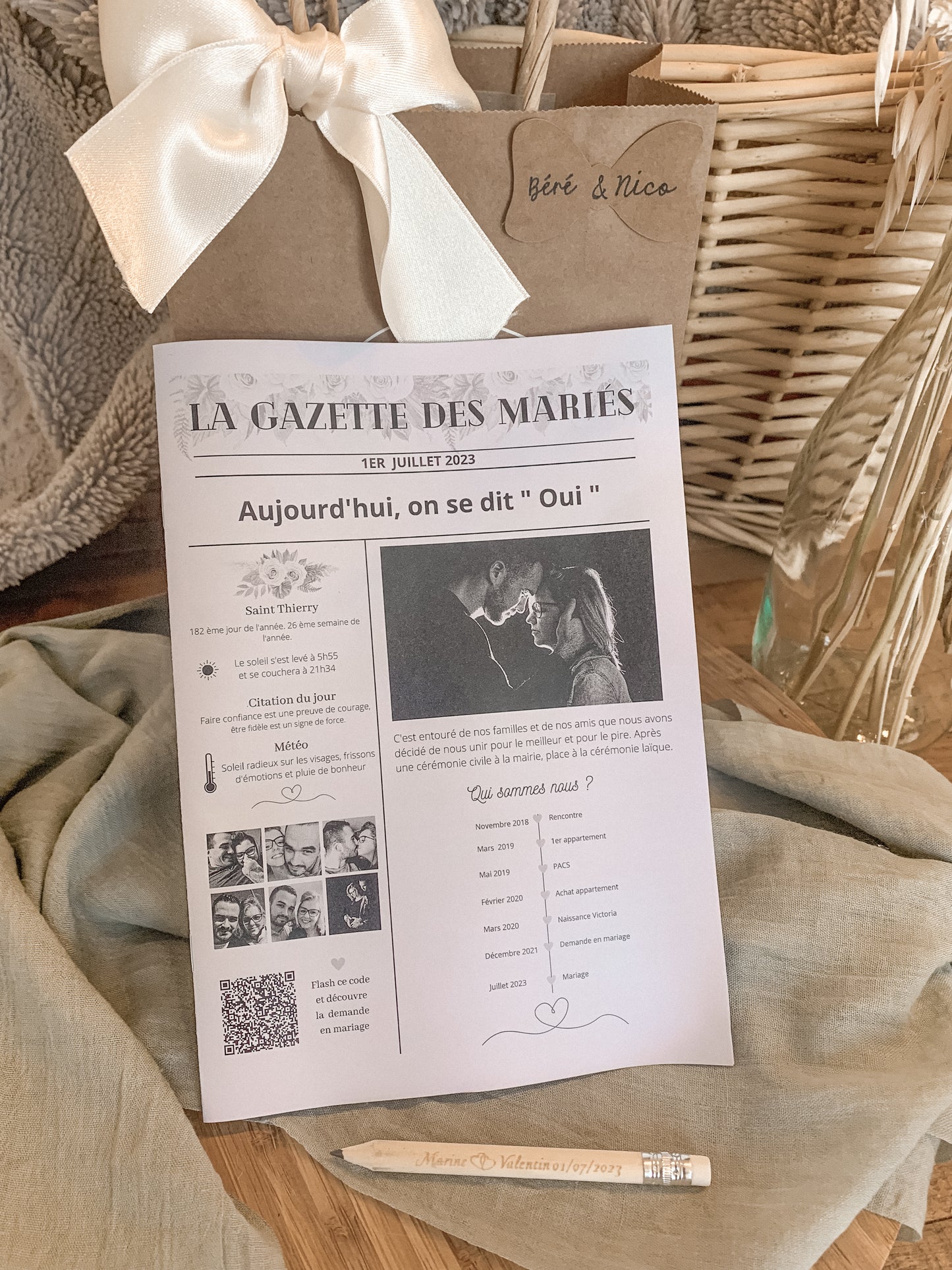 Gazette des Mariés - Fichier modifiable
